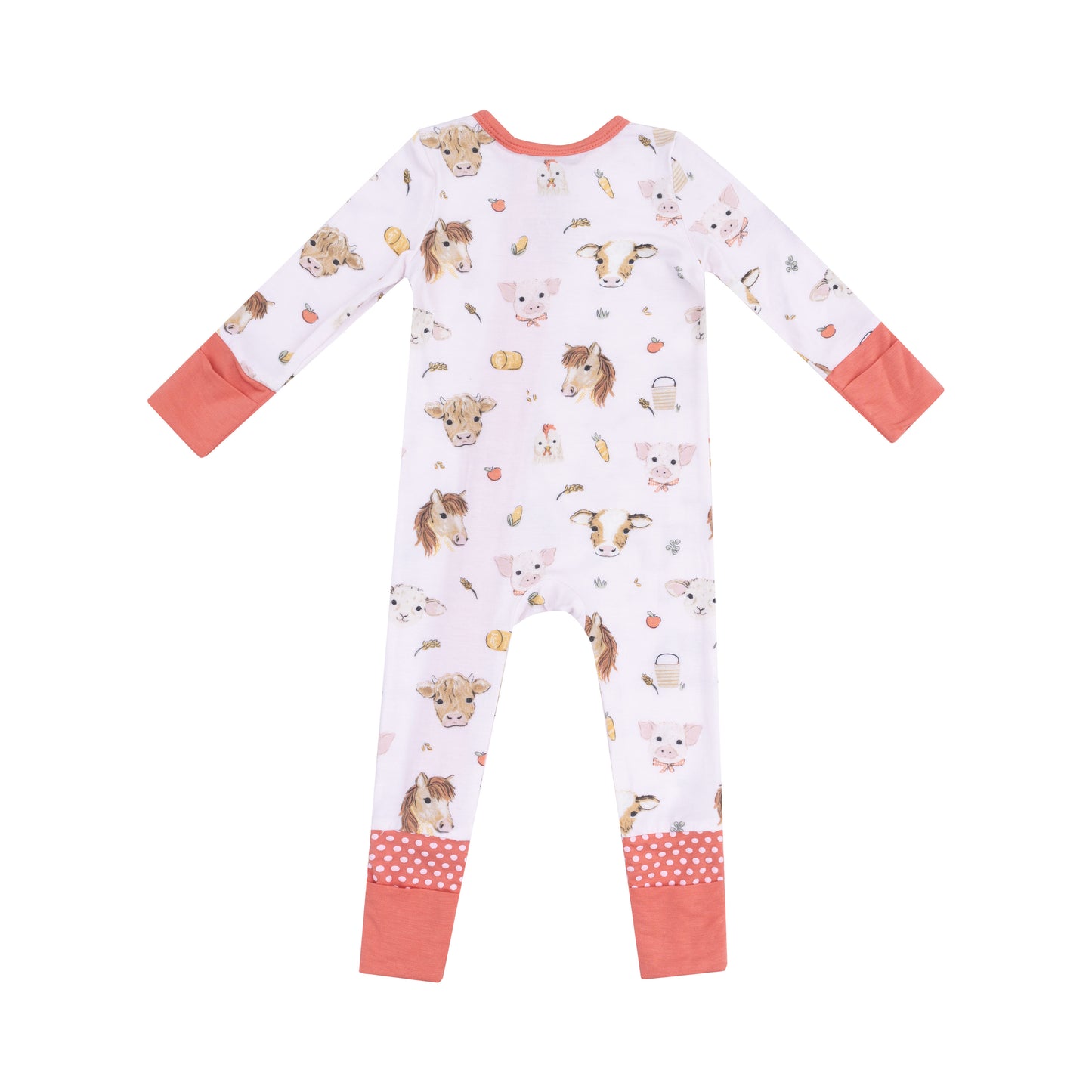 PK Vintage Animals Faces 2Way Zip Romp