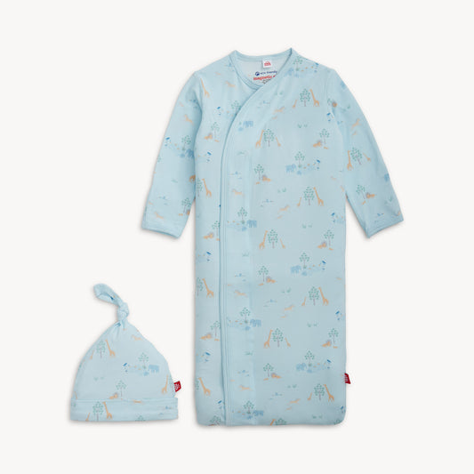 Blue Serene Safari Gown & Hat