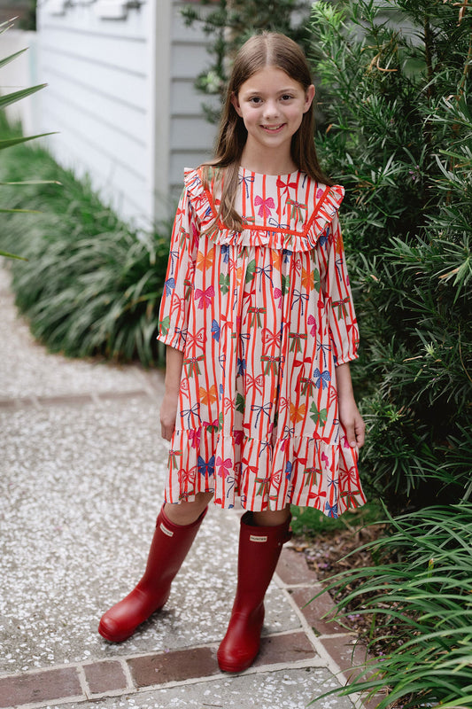 Bright Red Bow Blair Dress