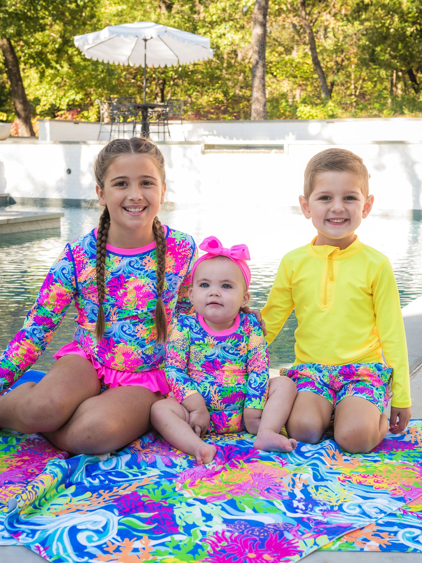 Neon Ocean Coral LS One Piece