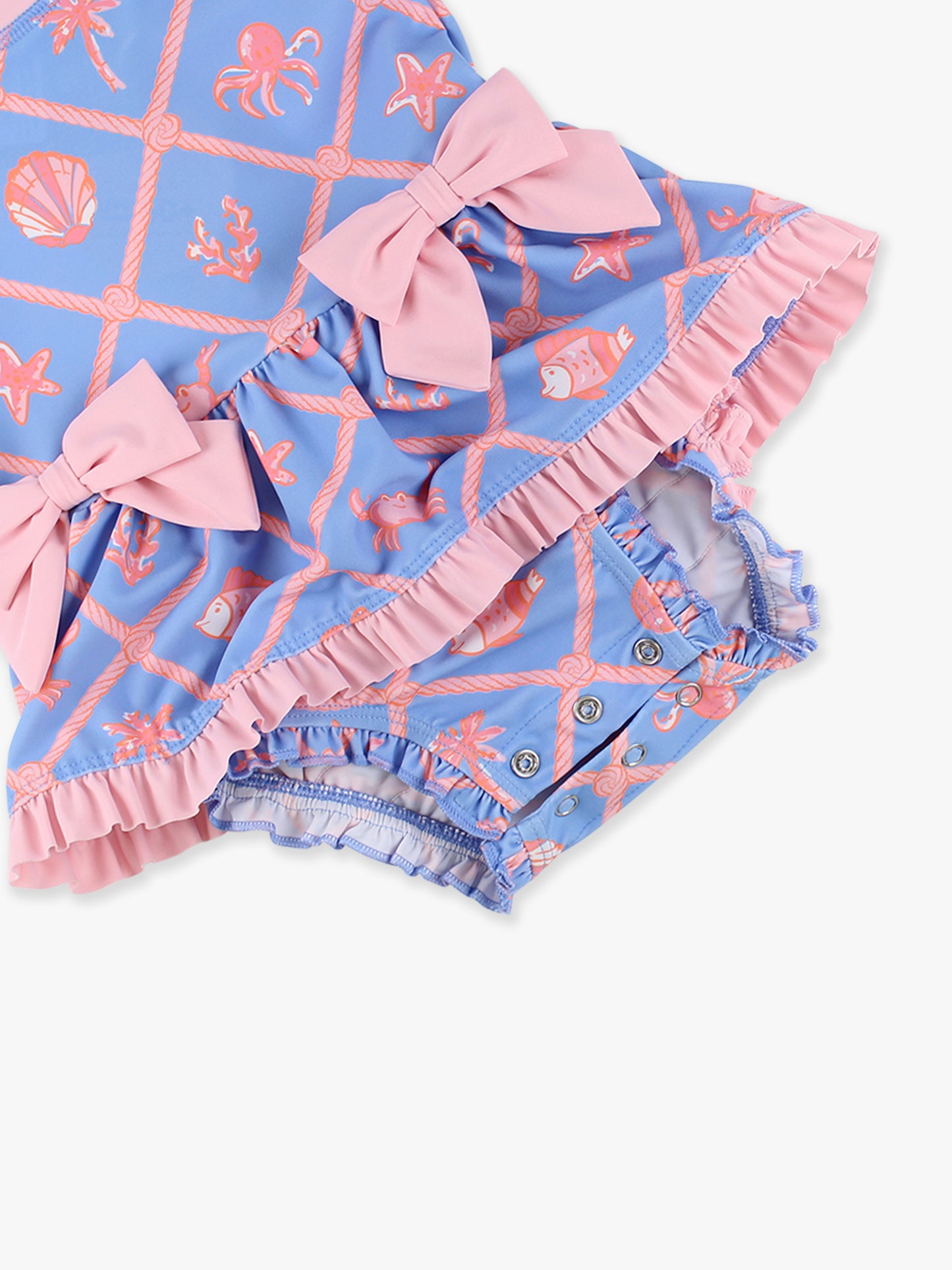 Tropical Trellis LS 1PC Bow Peplum RG