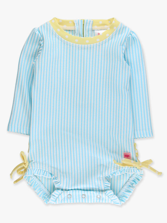 Blue Breeze Seersucker 1PC Rashguard