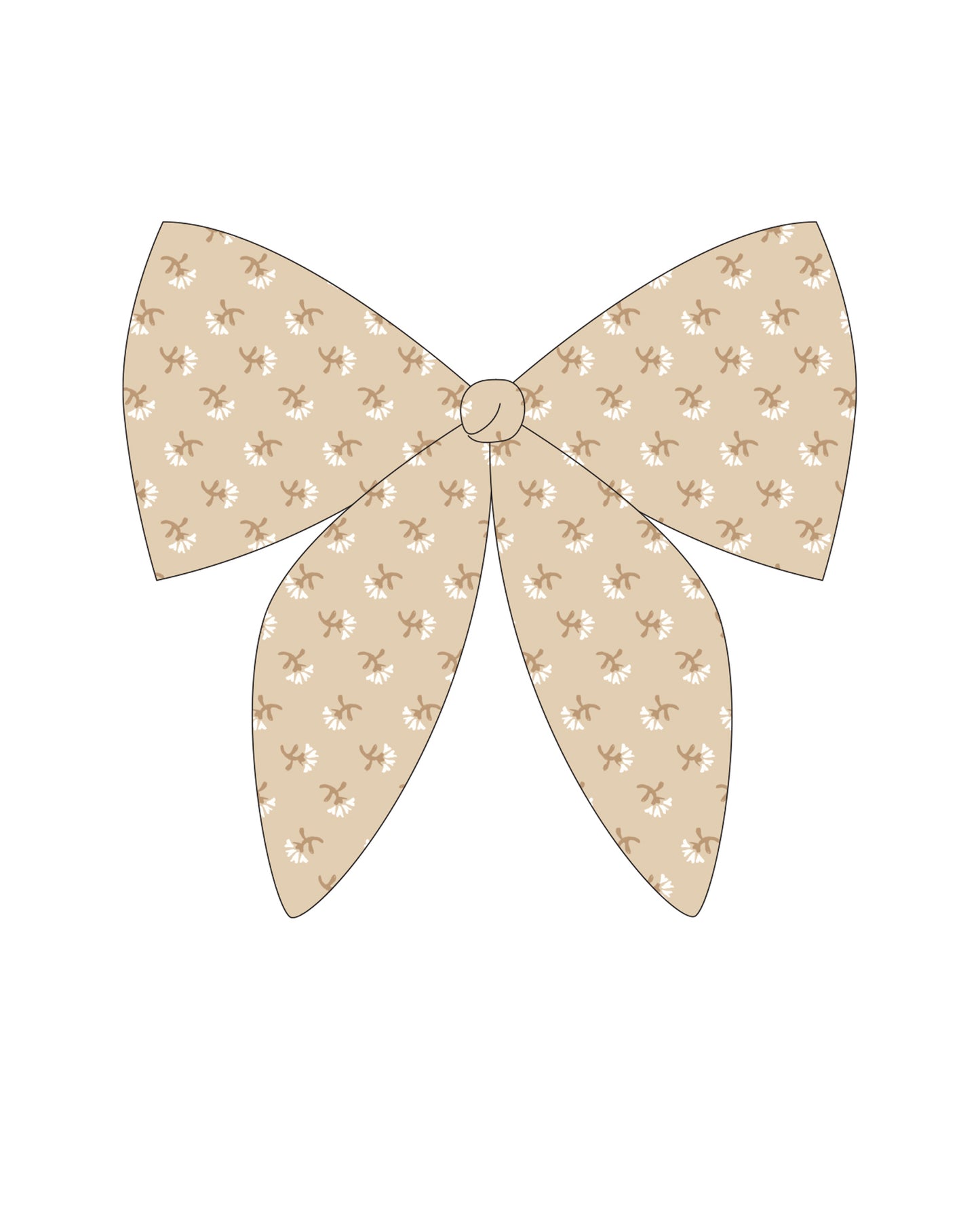 Butterscotch French Flora Bow