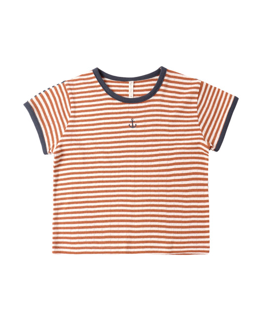Poppy Stripe Pointelle Tee