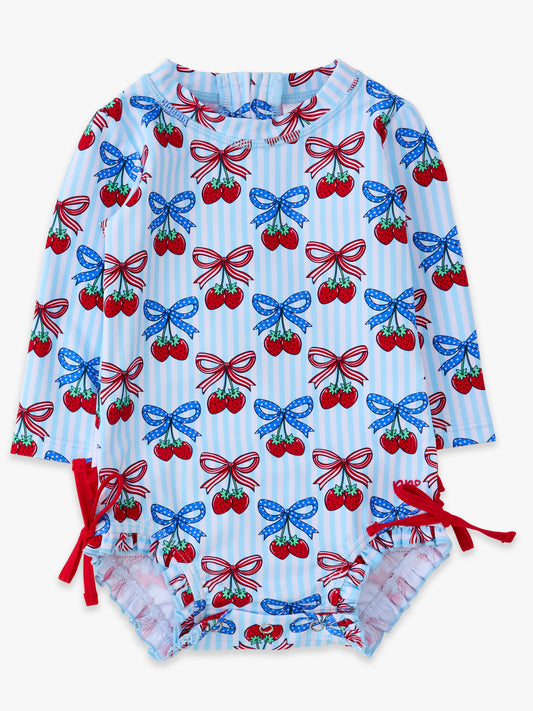 Berries & Bows 1PC Rashguard Swim