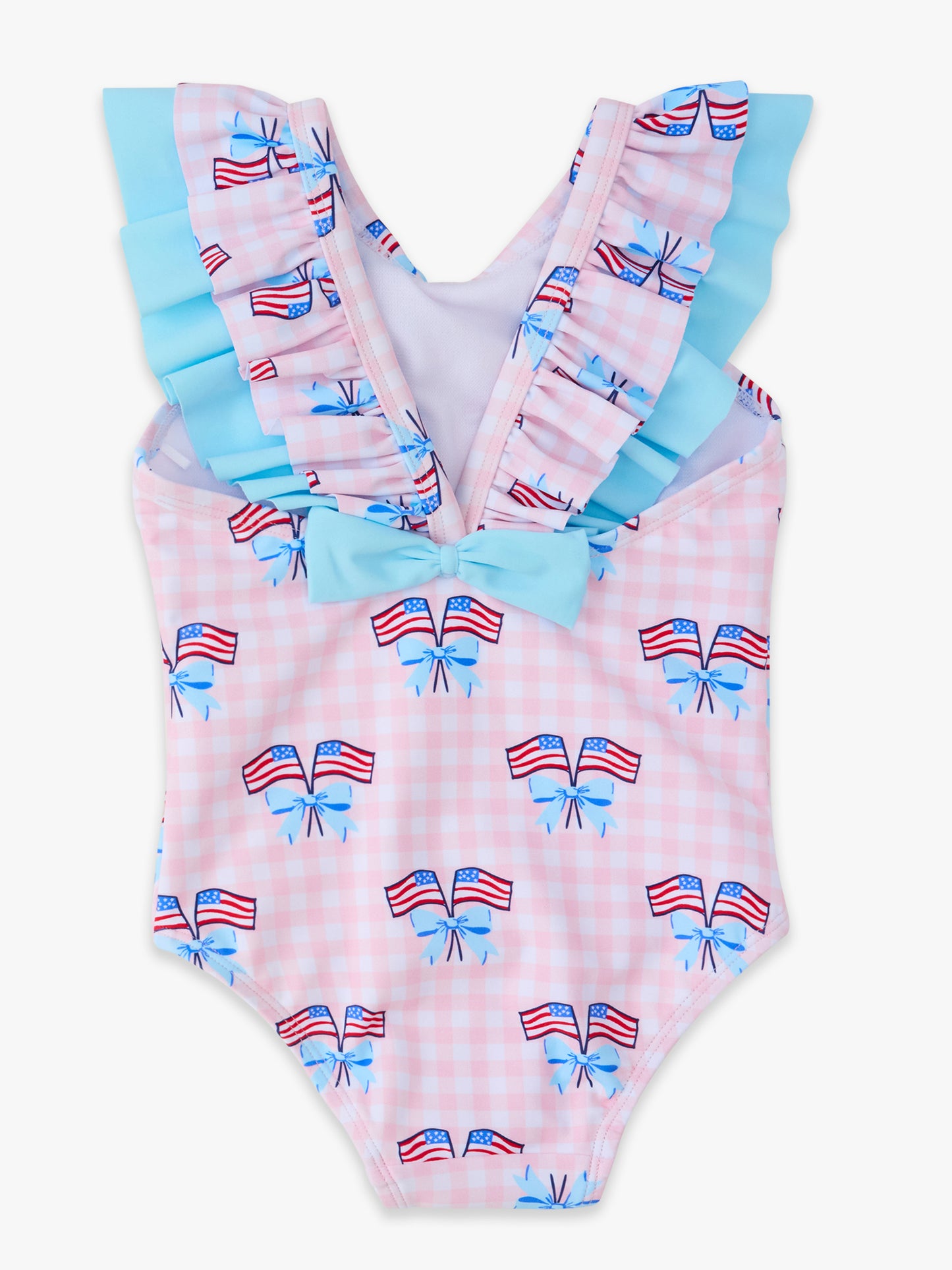 Pk Patriotic Gingham V-Back 1PC