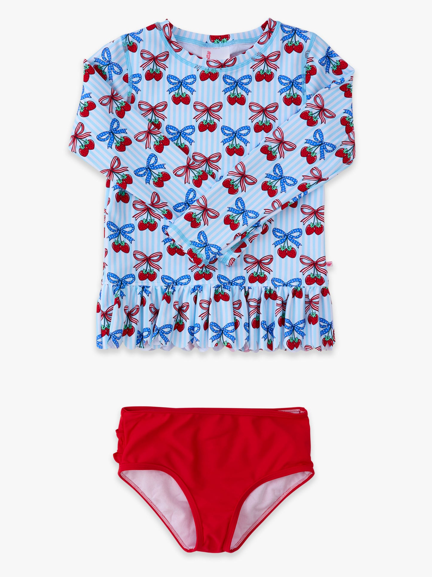 Berries & Bows Scallop 2PC Rashguard Swim
