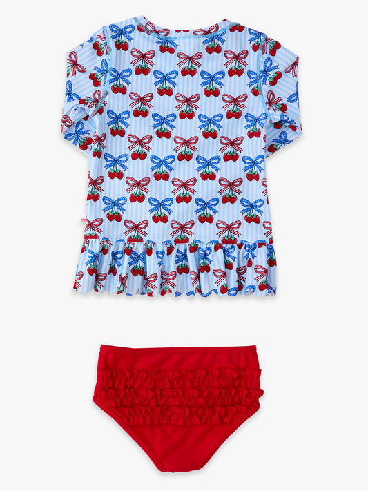 Berries & Bows Scallop 2PC Rashguard Swim