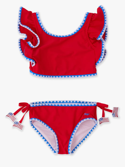 Crochet Vintage Red 2PC Tankini