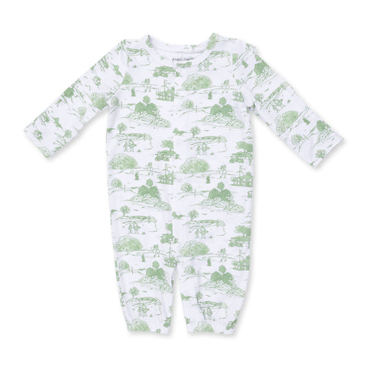 Golf Green Toile Conv Gown/Hat