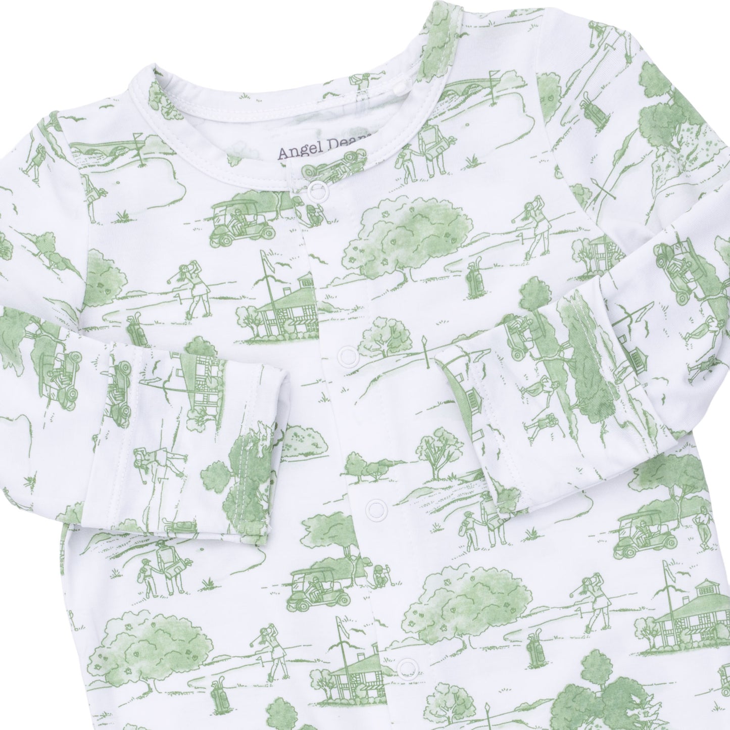 Golf Green Toile Conv Gown/Hat