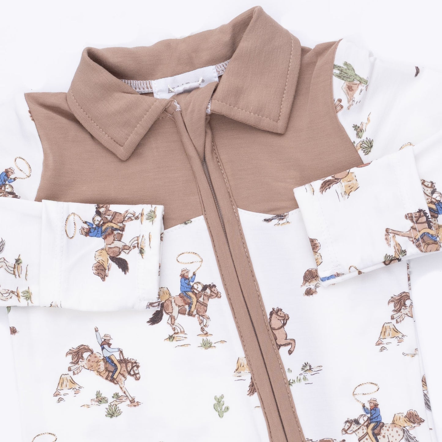 Horse Wrangler Cowboy 2 Way Zip Footie