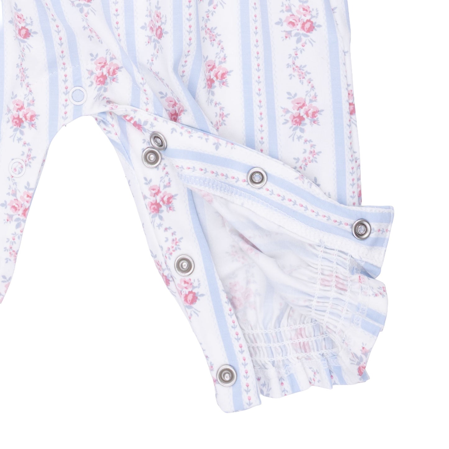 Anna Floral Stripe Smock Romper