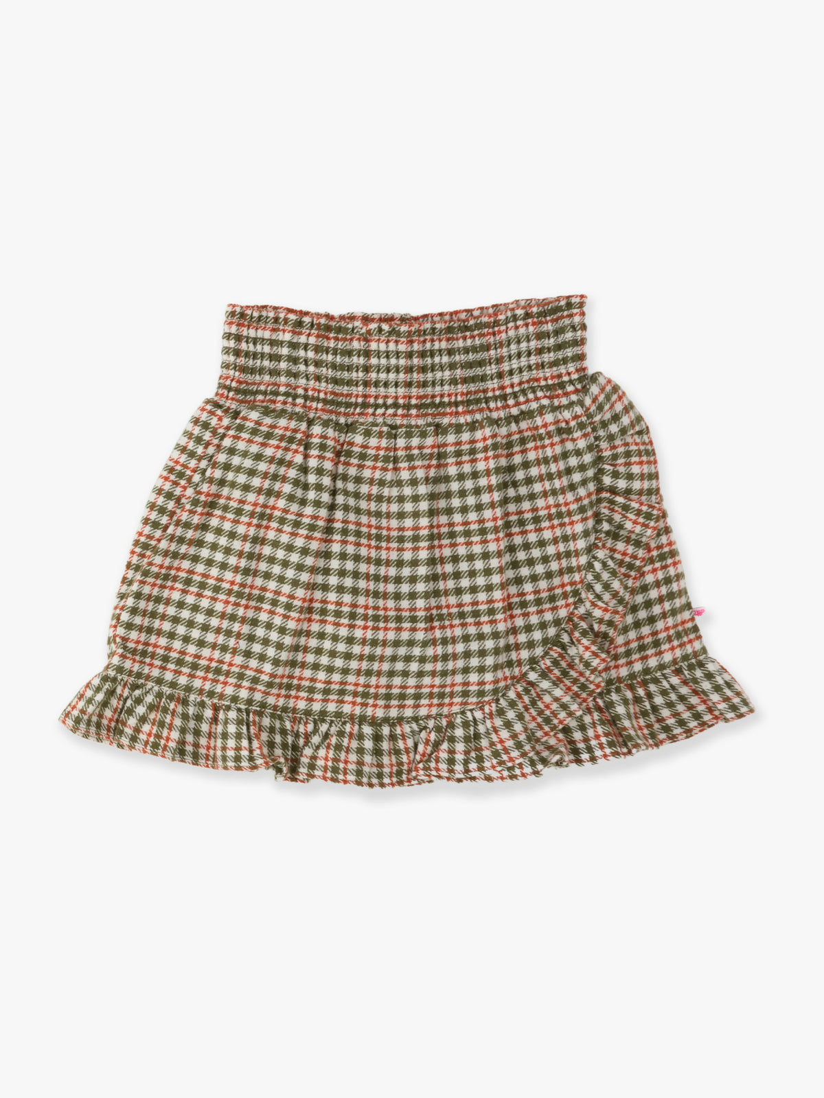Olive Houndstooth Skirt/Flutter Top SET