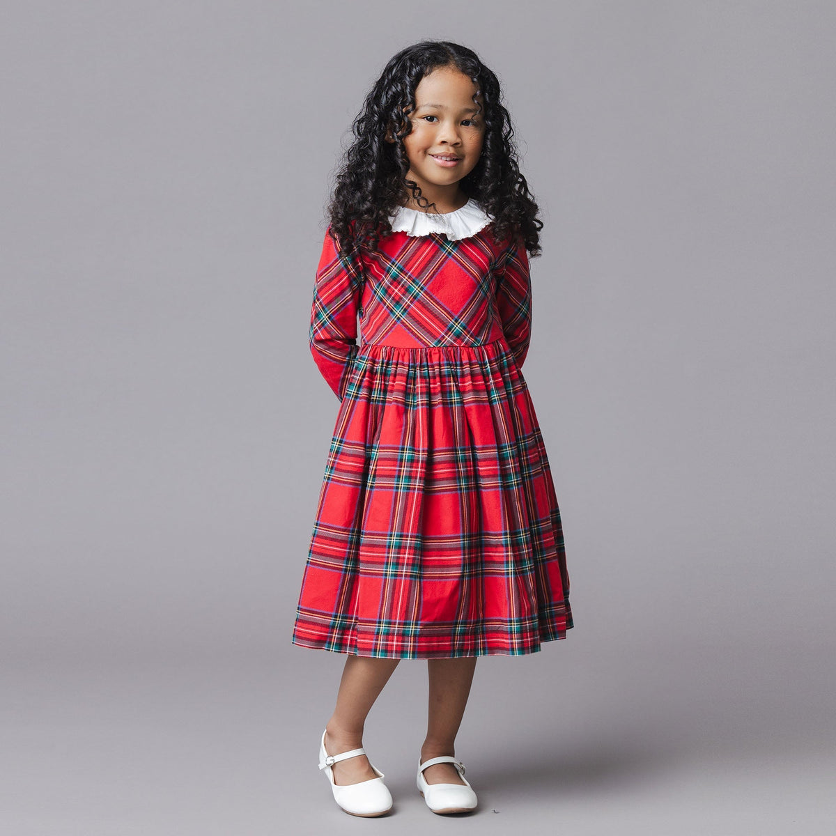 Red Tartan Organic Party Dress