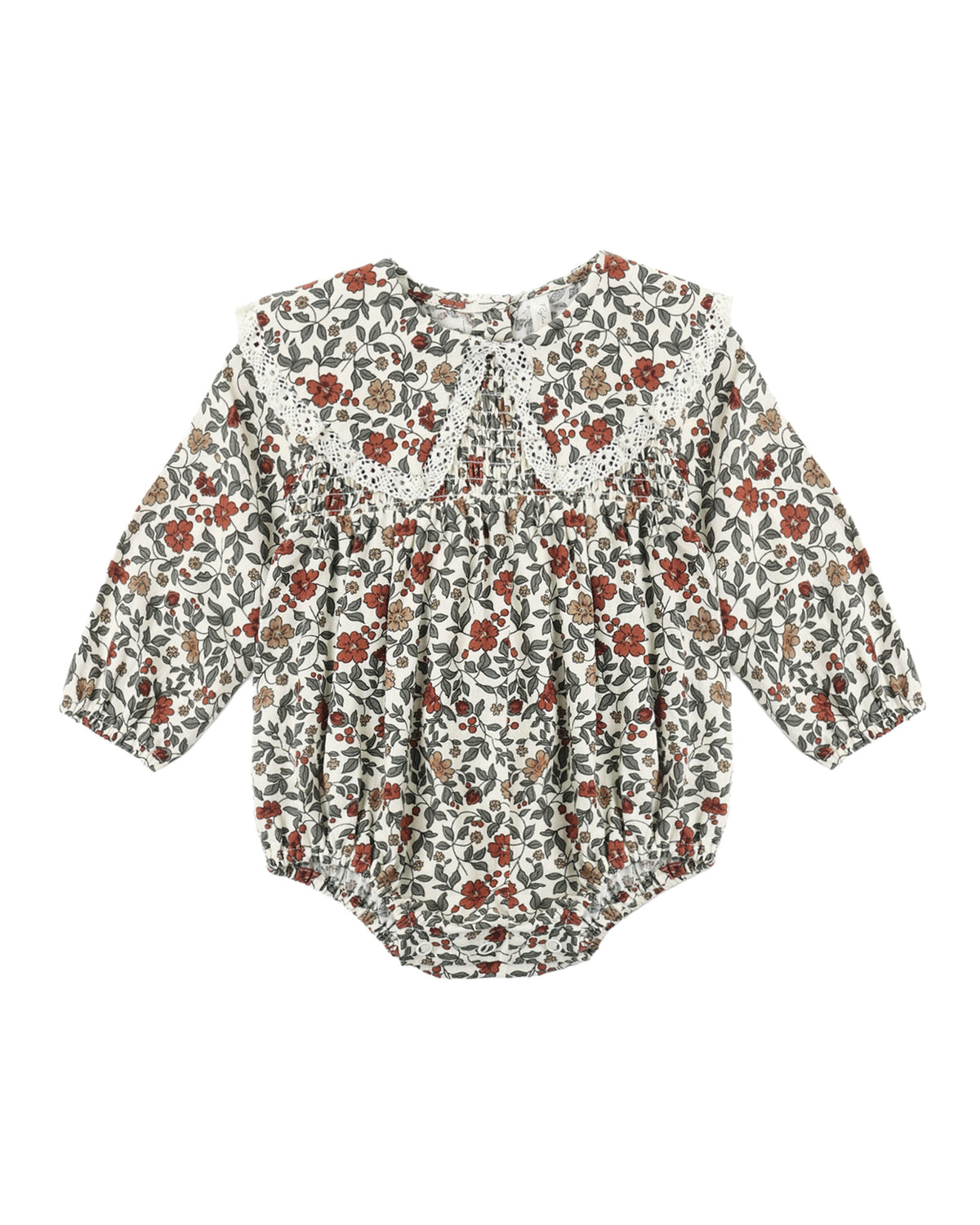 Fern Floral Holiday Romper