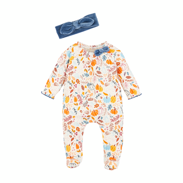 Pumpkin Floral Sleeper & HB