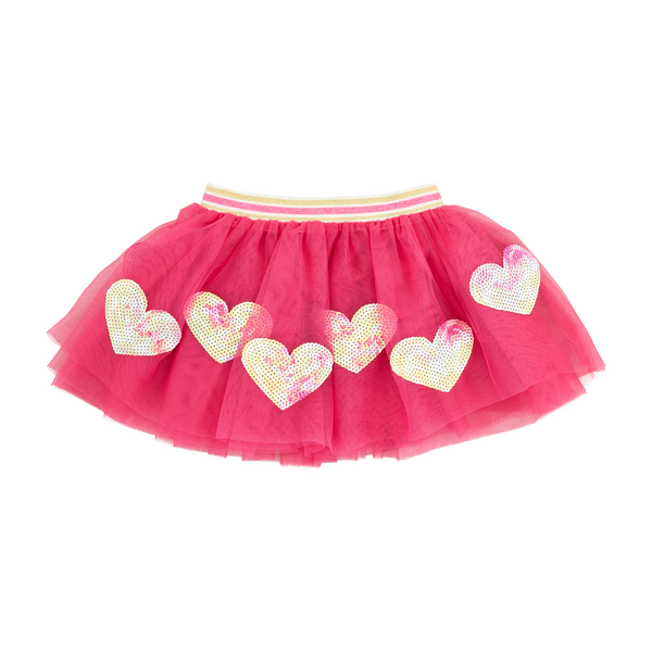 Pink-Heart Sequin Tutu