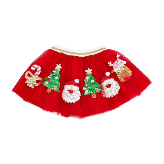 Red Christmas Sequin Tutu