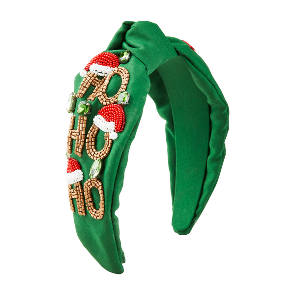 Ho Ho Ho Holiday Beaded Headband