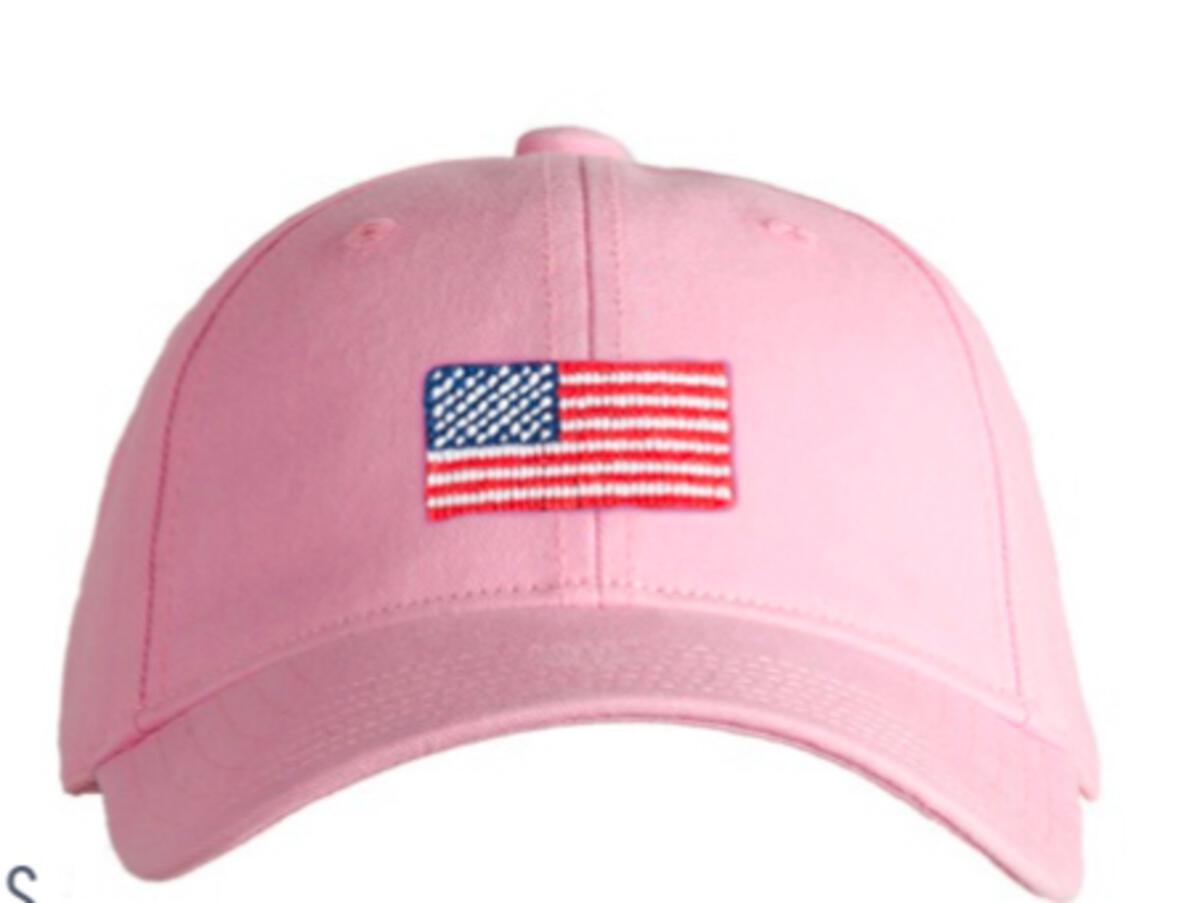 Kids American Flag Light Pink Baseball Hat