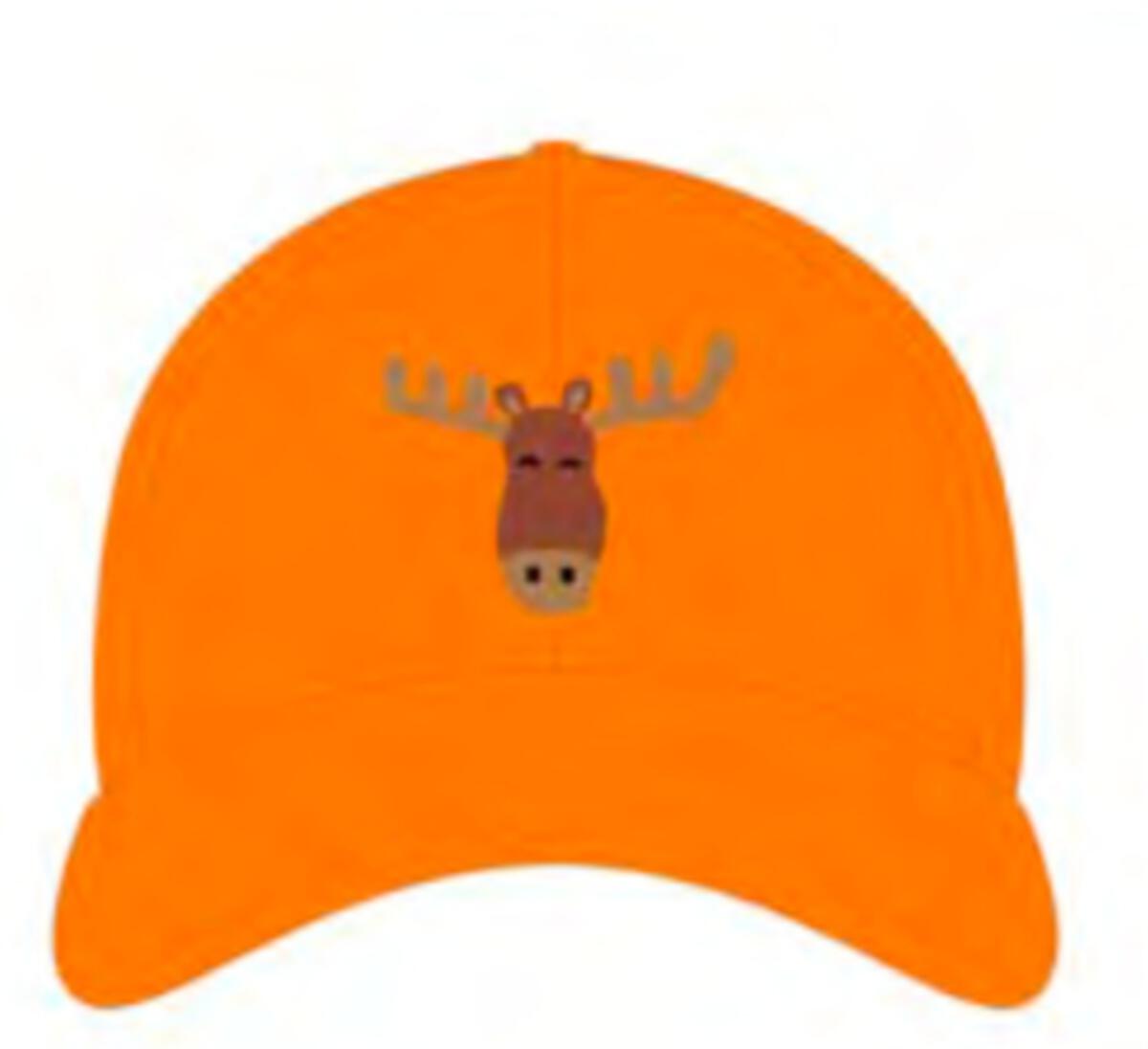 Kids Moose Light Orange Baseball Hat