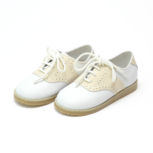 Luke White & Beige Saddle Shoes