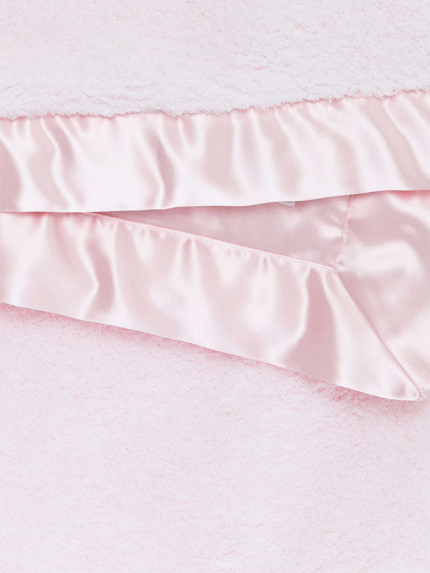 Pink Chenille Satin Blanket