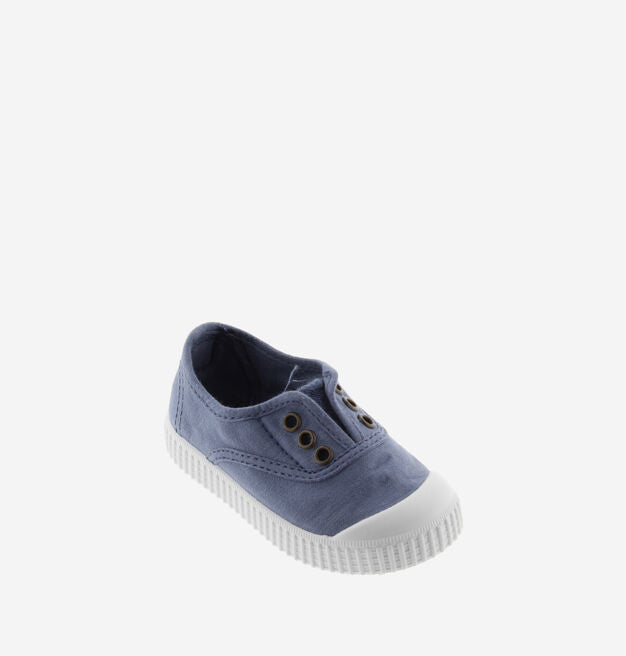 Blue Lona Rubber Toed Canvas Sneaker