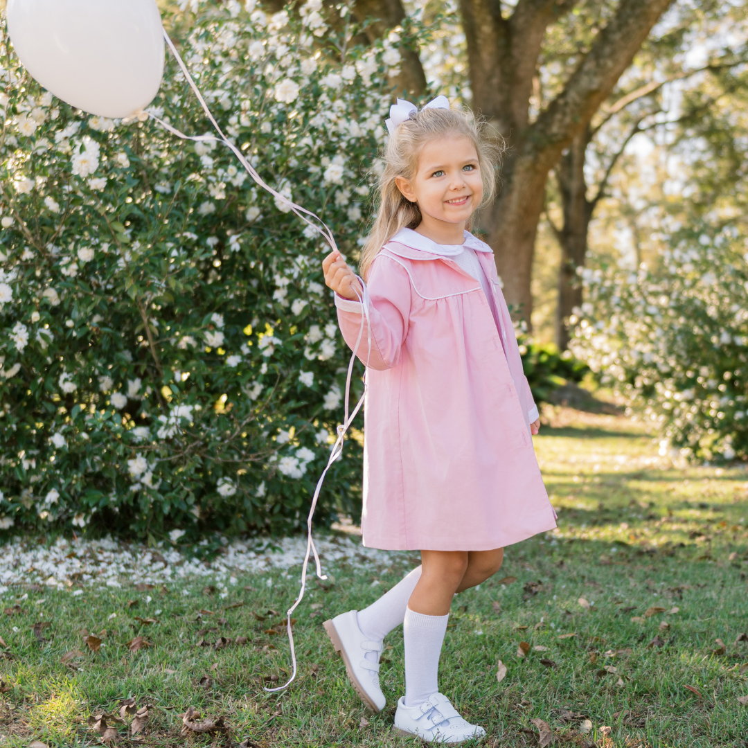 Pink Bitty Dot Cord Collette Coat