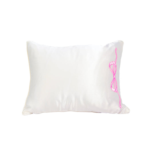 Satin Bow Baby Pillow