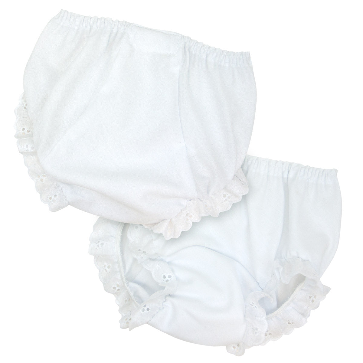 Double Seat White Diaper Cover/Panty
