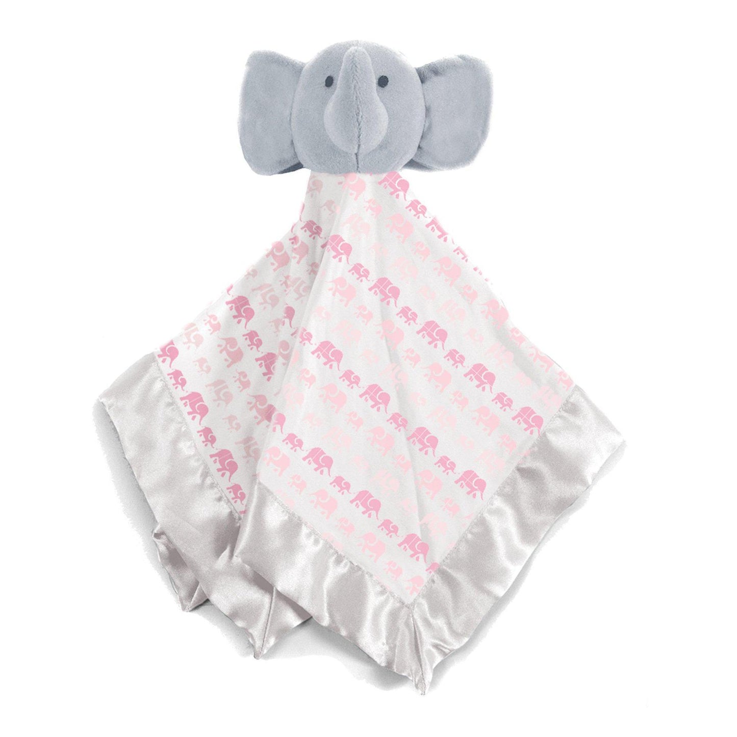 Pink Dancing Elephants Lovey Blanket