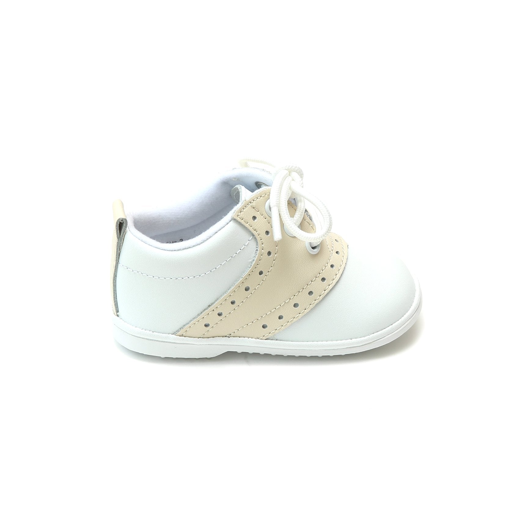 Austin Wht Beige Baby Saddle Oxford