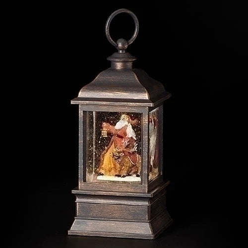 LED Swirl Santa Lantern