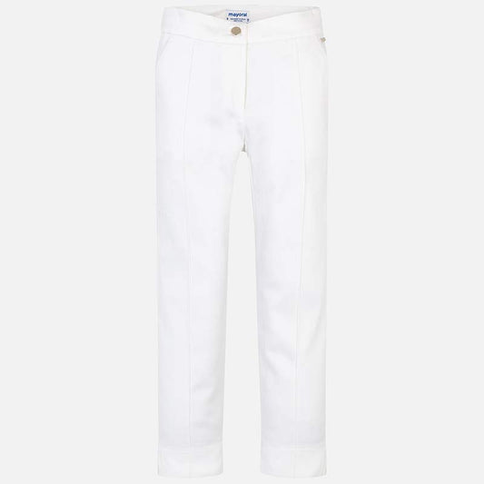 White Satin Trousers