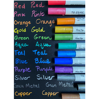 Dual Tip Metallic Chalk Markers Set of 12