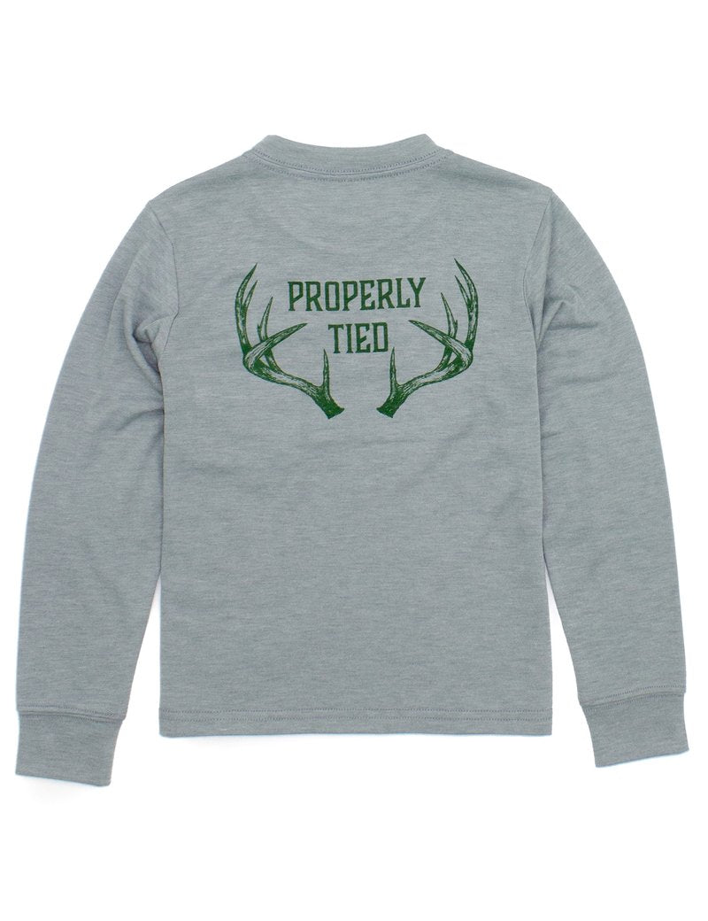 Antlers Moss Grey Portland Pocket LS Tee FINAL SALE