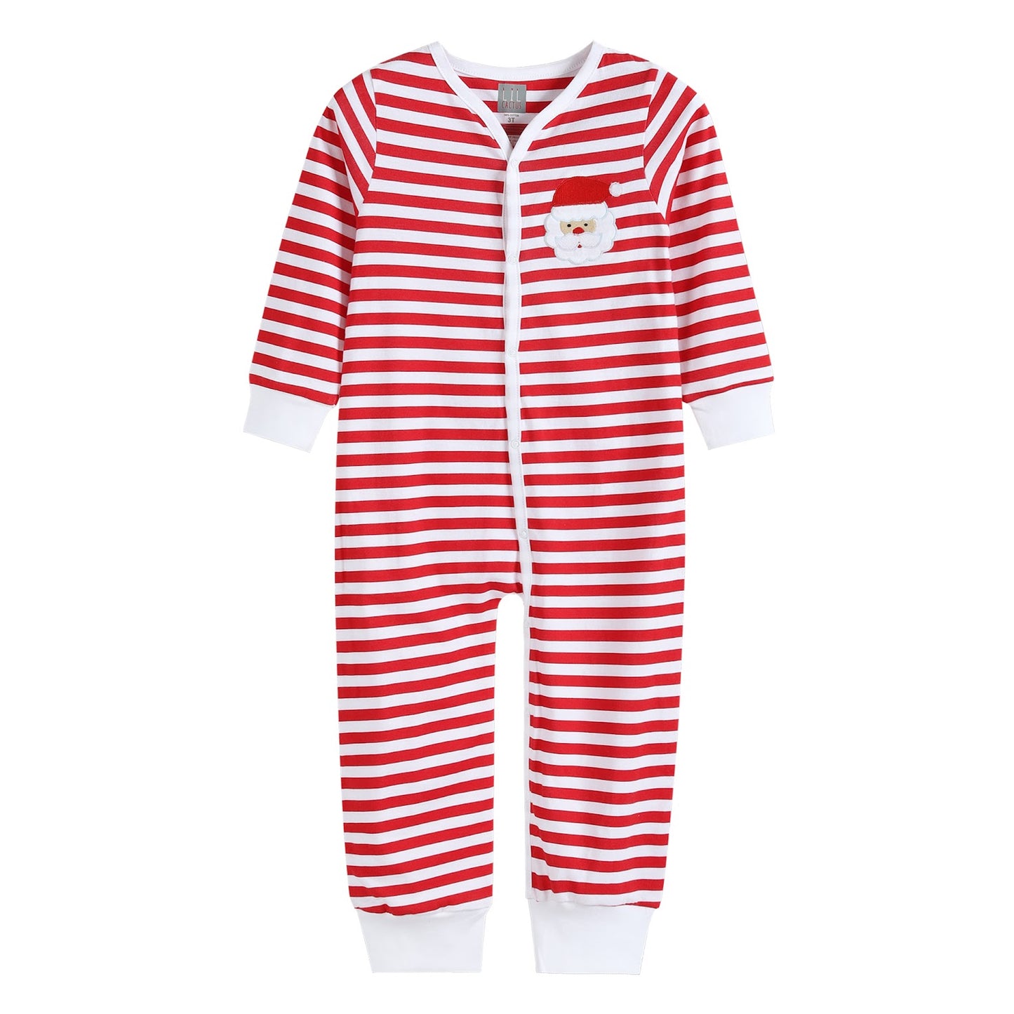 Boys Red & White Stripe Santa PJ