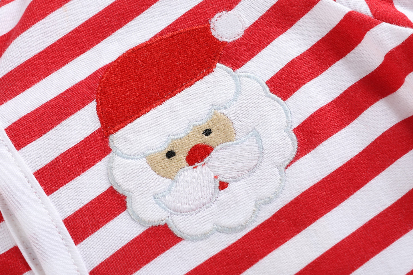 Boys Red & White Stripe Santa PJ