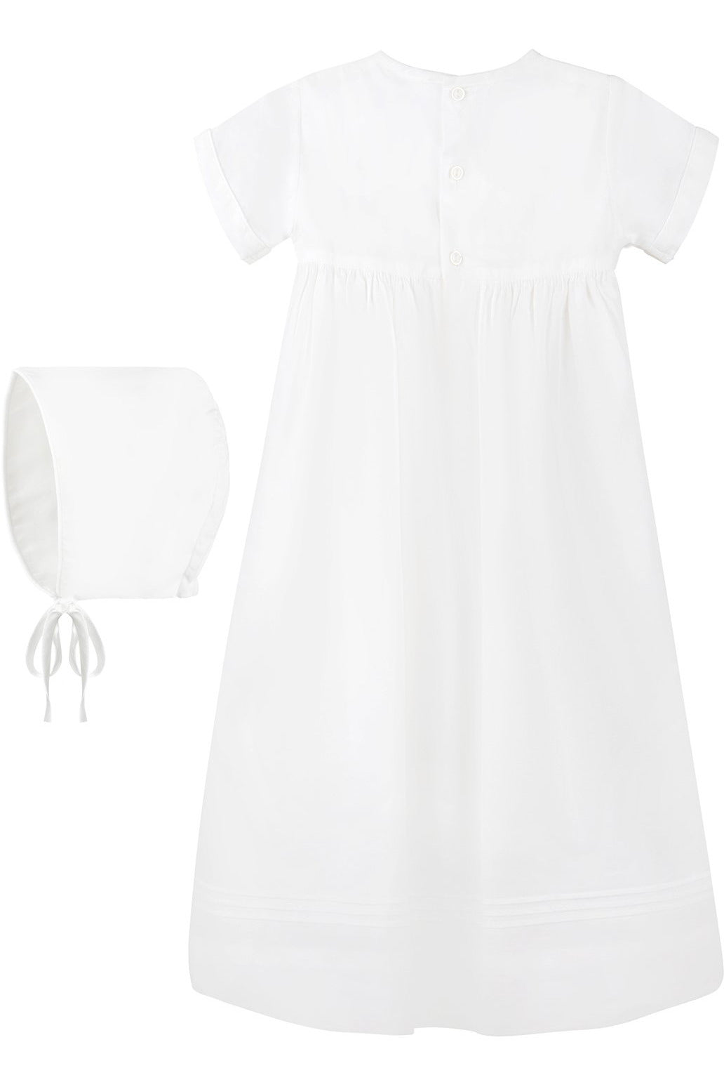 Christening Baptism Smocked Gown & Bonnet