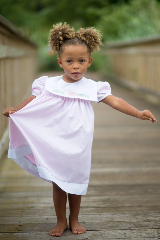 Easter Shadow Bib Dress