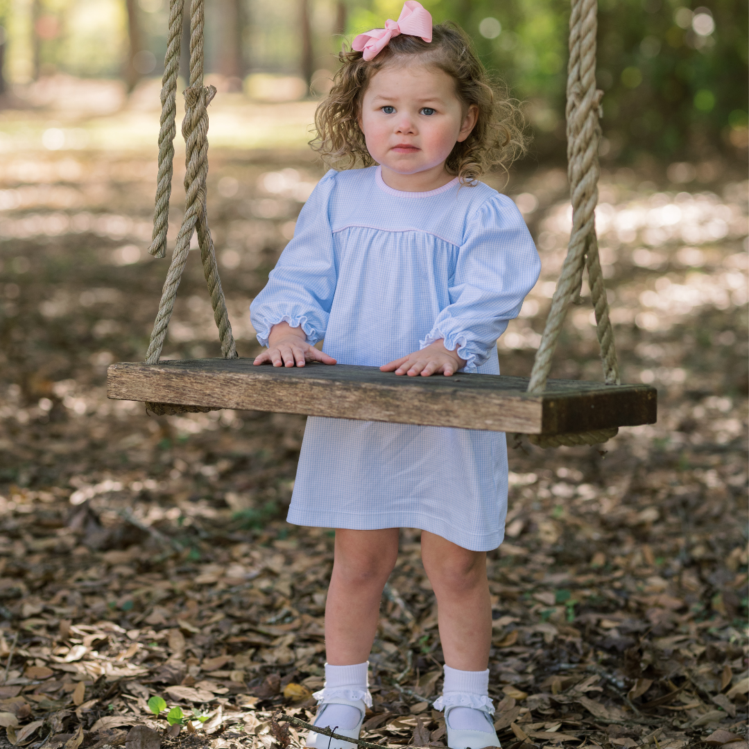 Mother May I Blue MG Knit Posie Dress