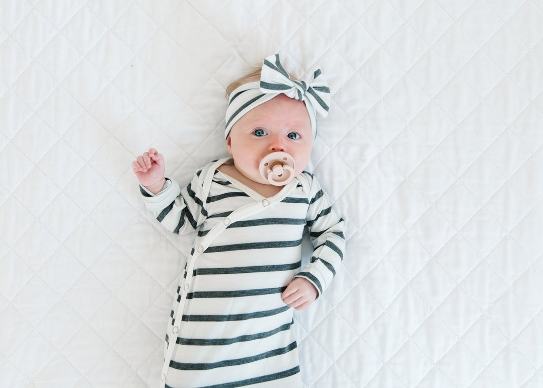 City Newborn Knotted Gown