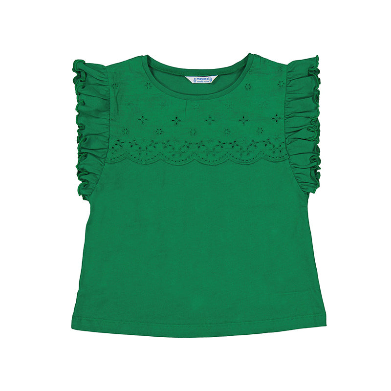 Green Ruffled Top – Belli Bambini