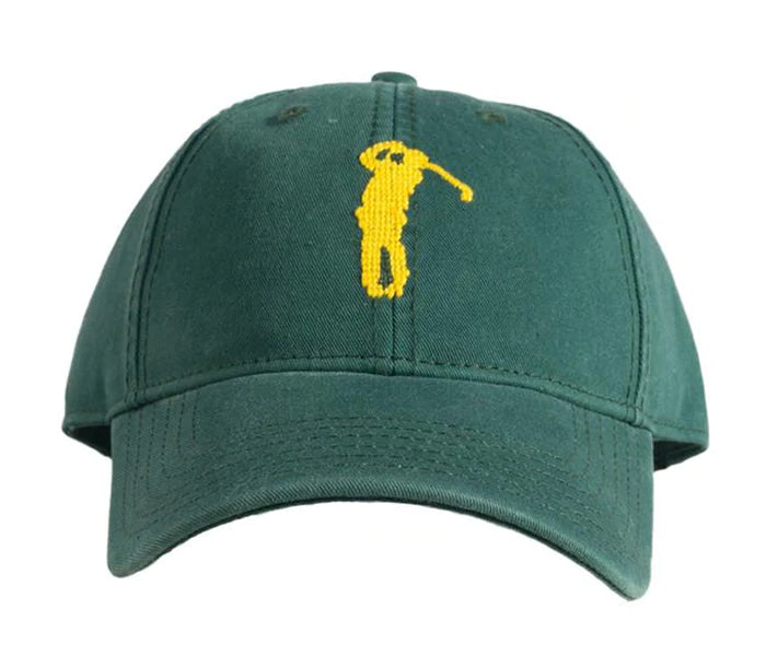 Adult Canvas Golf on Tee Needlepoint Hat