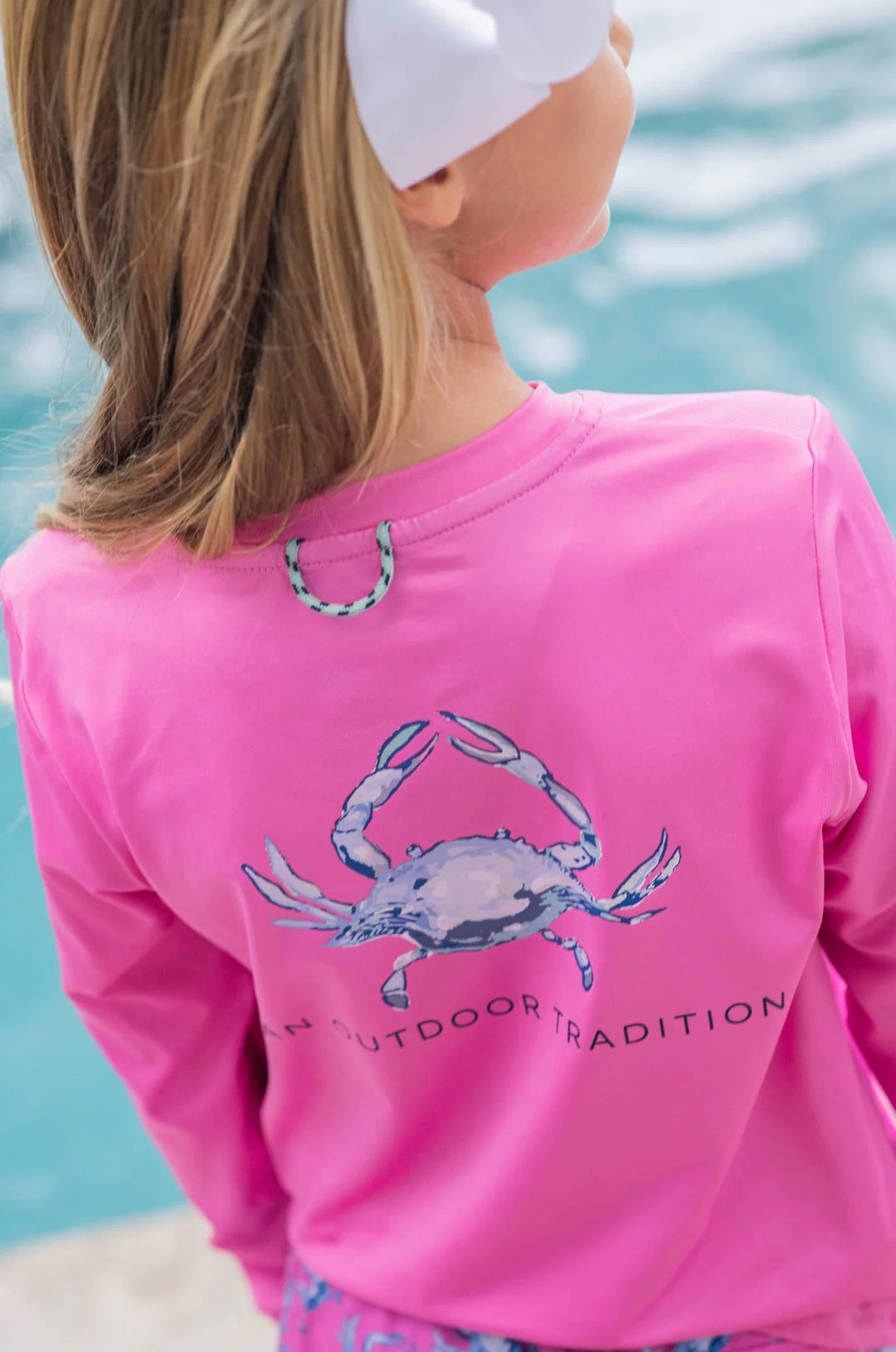 Pink Crab L/S Performance Tee