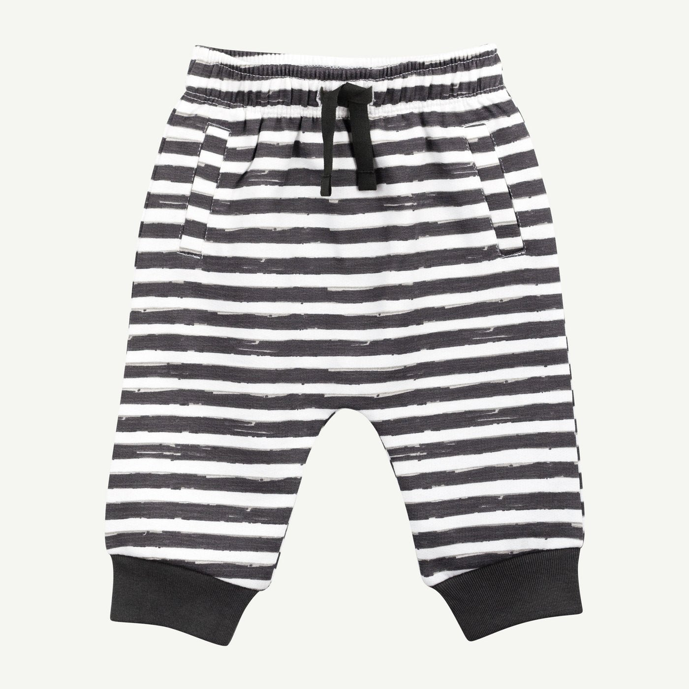 Black Painted Stripe Pant