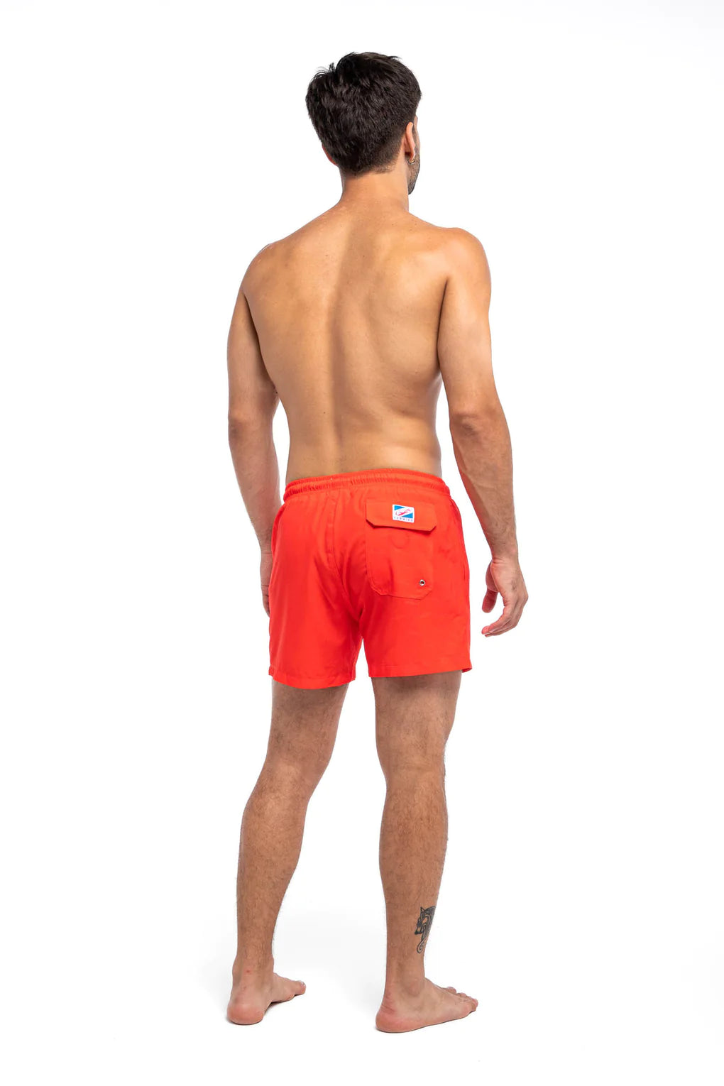 Red to Sharks Swim Trunks