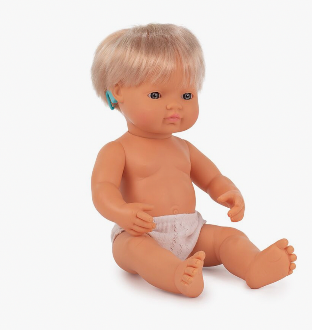 "HM" Hearing Aid Baby Girl Doll 15"